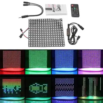 

16x16CM WS2812 256 Pixels Digital Ma trix LED Module Strip 13Keys Remote Control DC Controller DC5V Flexibility Decor Backlight