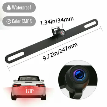 

12-24V 170 Degree Waterproof Car Rearview Camera Reverse License Plate Parking Backup Universal Monitor Car Registrar Night Vis