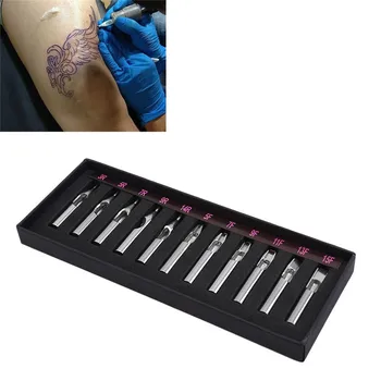 

1 Set Stainless Steel Professional Tattoo Tips Kit Nozzle 11 Sizes Assorted Tattoo Mixed Tips For Tattoo Needles & Machine
