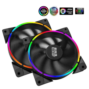 

RGB Case Desktop Computer Chassis Water Cooling Fan Colorful PC Computer Cooling Fan Cooler Quiet Silent CPU Cooling Fan 12V 80w