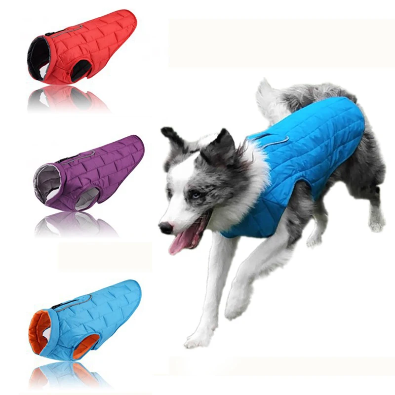 

HptYfd Dog Winter Jacket Waterproof Dog Overalls for Small Medium Large Dogs Warm Outdoor Walking Training Pet Clothes
