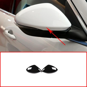 

For Alfa Romeo Stelvio 2017-2019 ABS Black Carbon Fiber rearview mirror cover side mirror cover Exterior decoration accessories