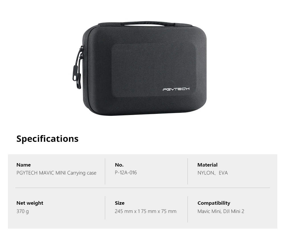 travel case for camera PGYTECH dji mini 2 Storage Bag Portable Outdoor Handbag Waterproof Hard shell Drone bag Mavic mini/dji mini 2 Drone accessoriesPGYTECH dji mini 2 Storage Bag Portable Outdoor Handbag Waterproof Hard shell Drone bag Mavic mini/dji mini 2 Drone accessories black camera bag