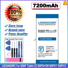 LOSONCOER 7200mAh LIS2206ERPC dla SONY Xperia Tablet Z2 SGP541CN SGP511 SGP512 SGP521 SGP541 SGP551 Tablet tanie tanio Kabel