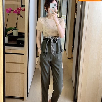 

Summer New 2020 Arrival Jacquard Weave Pure Cotton Lace Square-cut Collar Literary Loose Blouse