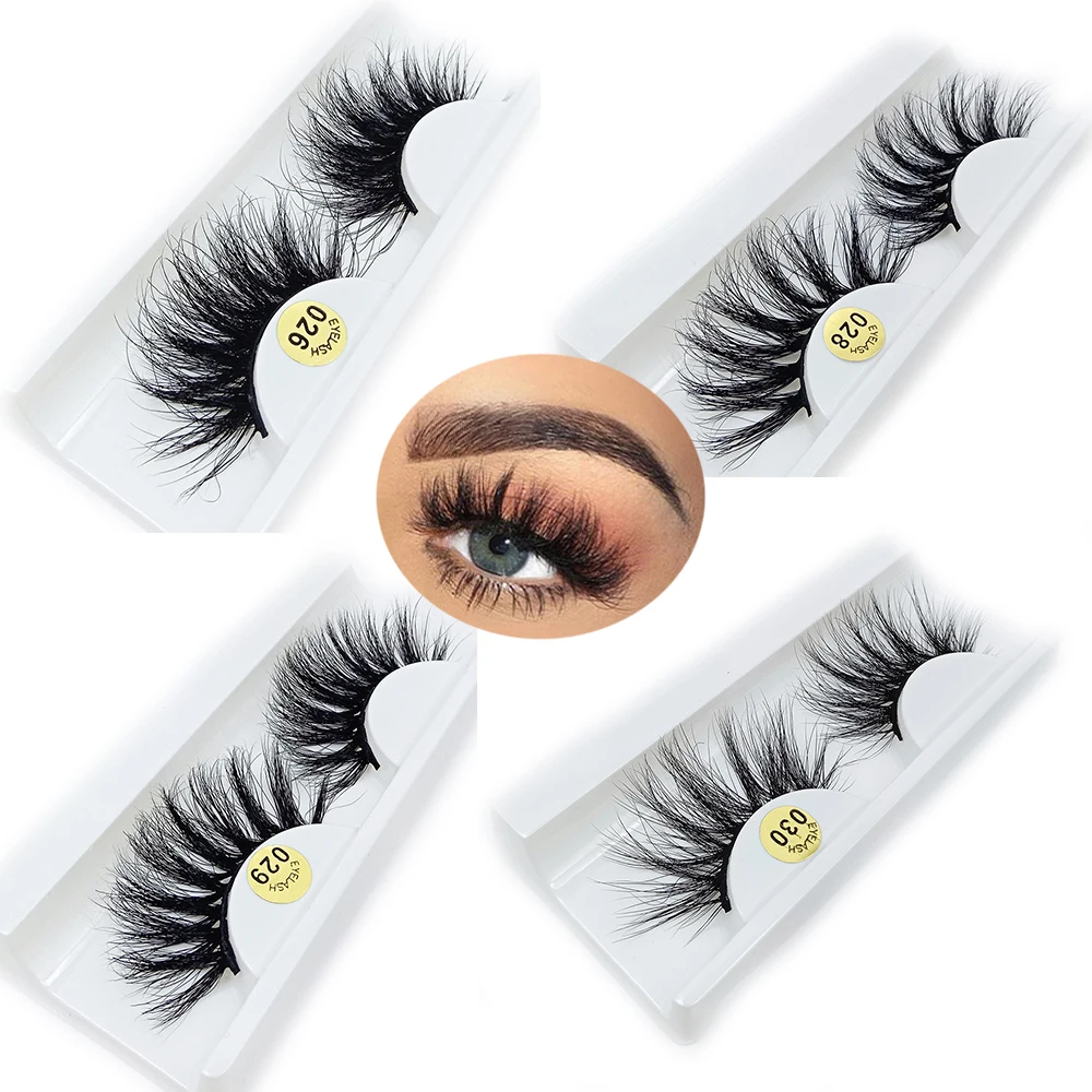 Новая мода 1 пара 25 мм Lashes100% 3D норковые накладные ресницы толстые длинные ресницы пушистые Накладные ресницы ручной работы