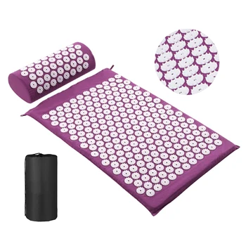 

Acupressure Mat Head Neck Back Pain Relief Foot Massage Cushion Pillow Yoga Spike Mat Acupuncture pad Needle Massager