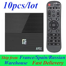 10 шт./лот A95x F2 Android tv Box Smart Box Android 9,0 tv BOX 4 ГБ/32 ГБ 4 ГБ/64 Гб Amlogic телеприставка медиаплеер