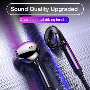 

Quad-core Mobile Wired Headphones In-Ear 3.5mm Sport Earbuds with Bass Phone Earphone Wire Stereo Headset Mic Music Earphones