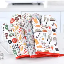 Мультфильм выпечки анти-горячие перчатки Микроволновая печь изоляционный коврик кухонный инструмент для украшения дома поставка Случайная