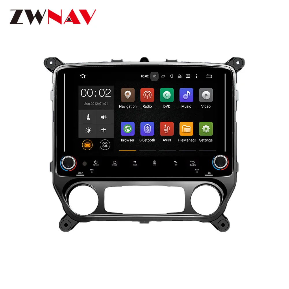 Android 9 Car GPS navigation For GMC Sierra VIA Vtrux Truck/Chevrolet Silverado head unit Multimedia player radio tape recorder