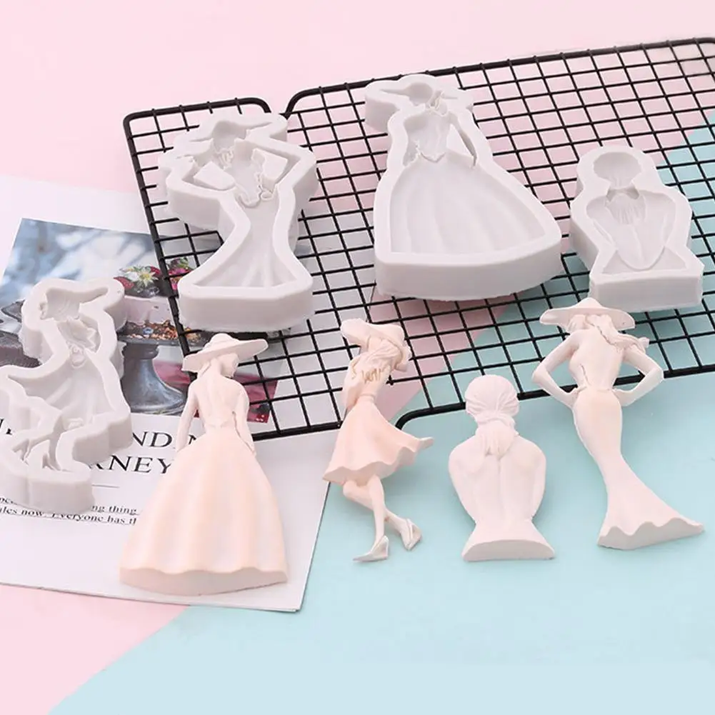 DIY помадка силиконовая форма Девочка Принцесса Королева торт Силиконовая