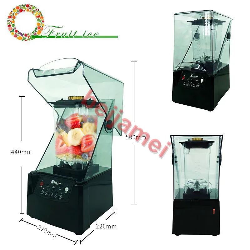 Jamielin Commercial Ice Blender Juicer 2600W Professional Power Blender Mixer Fruit Juicer Smoothie Cocktail Bar Ice Crusher