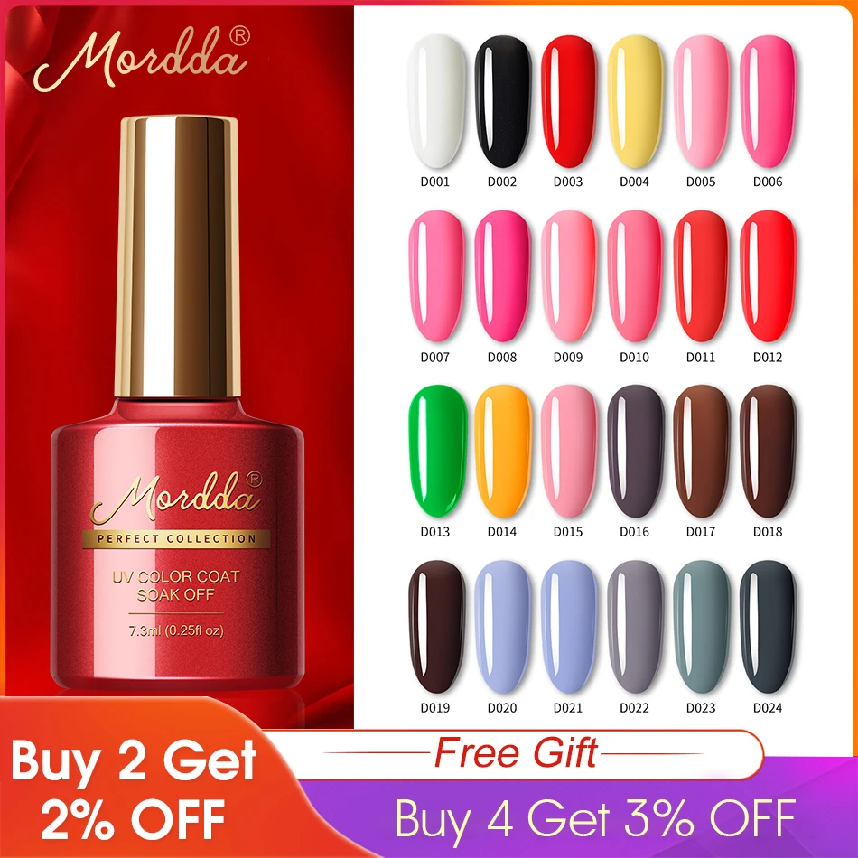 

MORDDA Nail Gel Polish UV LED Soak Off Nail Lacquer For Manicure 120 Colors Long Lasting Gel Varnish Hybrid For Nail Art Tools