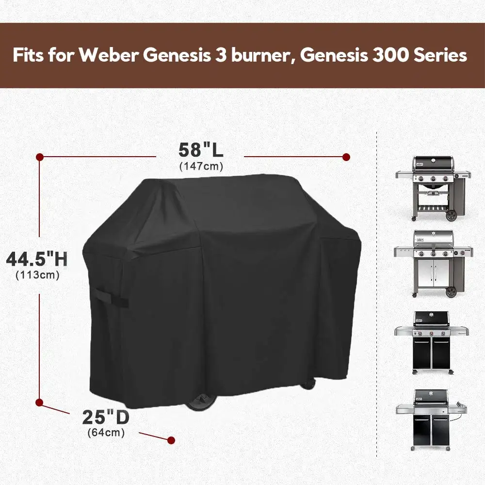 Hisencn 58 дюймов 7130 Гриль Крышка для Weber Genesis II 3 горелки гриль и Genesis 300 серии грили