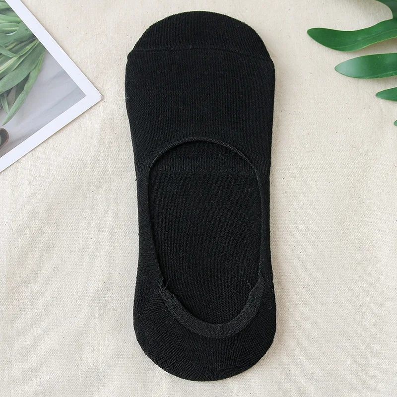 5 Pairs/batch Fashion Boat-shaped Men's Socks Summer And Autumn Silicone Breathable Invisible Cotton Socks Ankle Slippers Socks