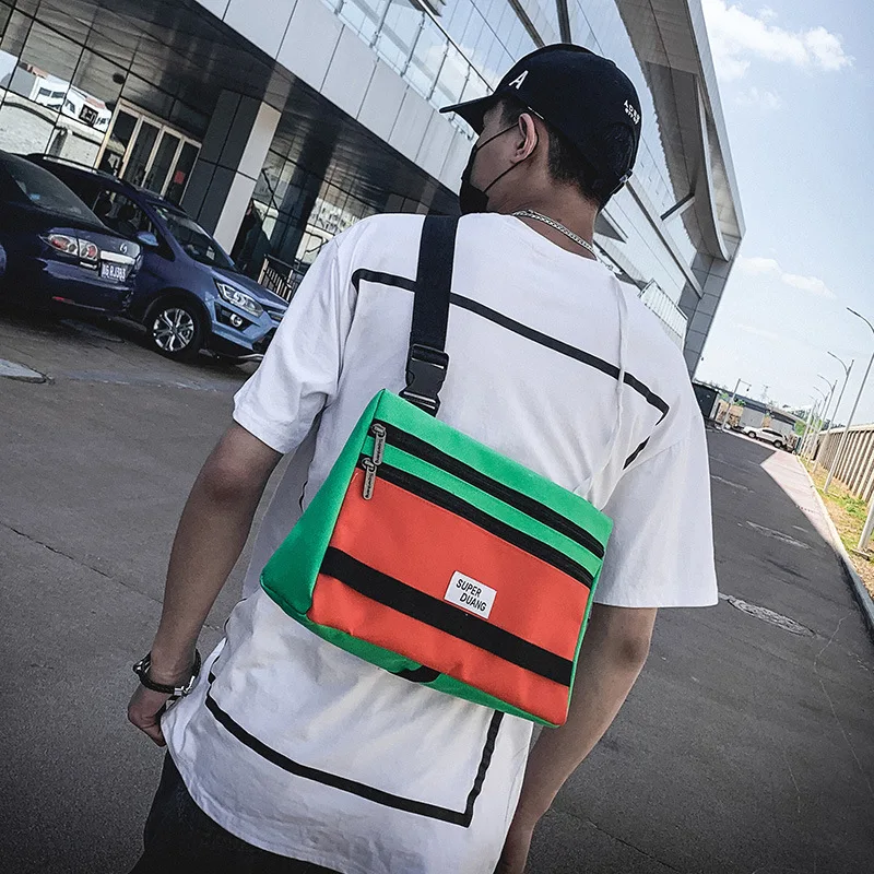 

Popular Brand Hiphop Cool Casual Shoulder Bag INS Bag Men Function Shoulder Bag Workwear Backpack