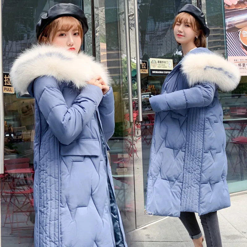 

Photo Shoot Down Jacket Women's 2019 New Style Korean-style Mid-length Loose And Plus-sized Cotton-padded Clothes Students Cotto