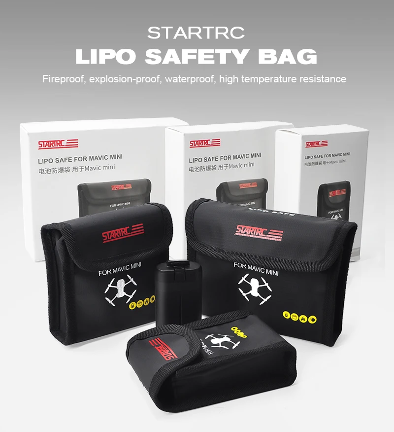 STARTRC Lipo сумка для аккумулятора Взрывозащищенная безопасная хранения огнеупорная