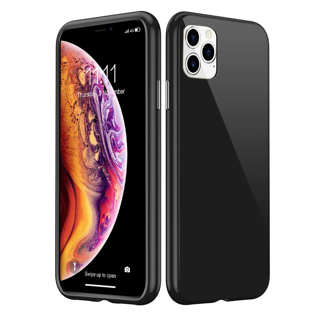 Магнитный стеклянный чехол FLOVEME для iPhone 11 Pro Max, чехол для iPhone XR X XS Max, чехол для iPhone 7, 8 Plus, магнитный чехол для телефона - Цвет: Черный