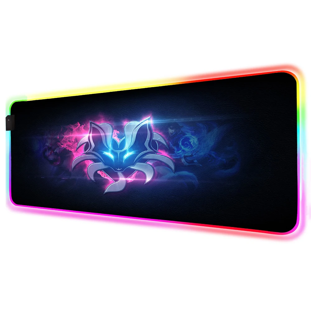 

League of Legends Character Logo RGB Mouse Pad Gamer Accessories LED MousePad XXL Game Table PC Desk Game Pad with Backlight