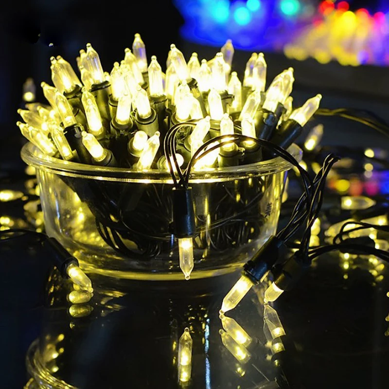 Солнечные гирлянды наружные водонепроницаемые 100LED Pull лампы гирлянда Рождественская вечеринка лампа сад балкон декоративные огни