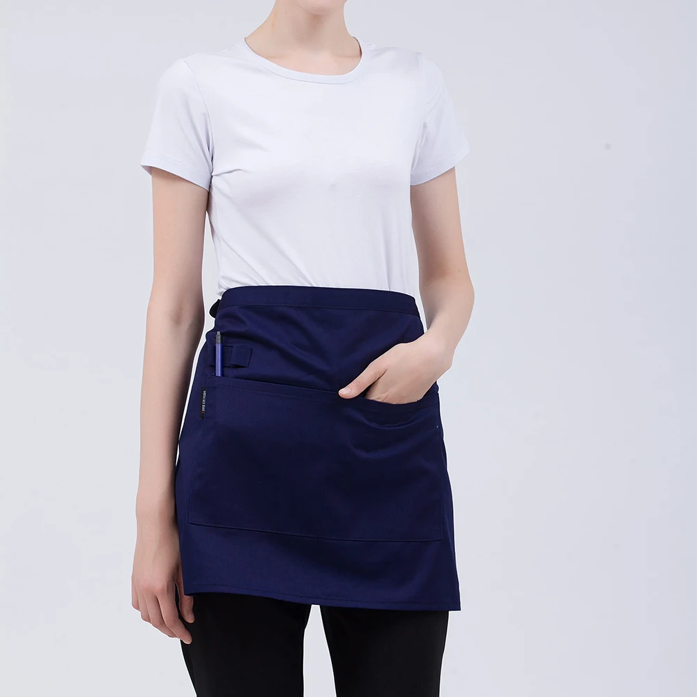 unisex Ресторан pinafore Регулируемый полудлина женский передник для взрослых отель шеф-повара кухонный фартук для приготовления пищи Бар Кухня работа Короткий Передник - Цвет: unisex