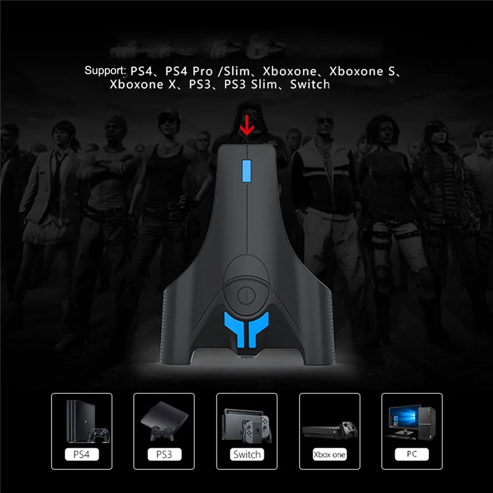 Professional Keyboard Mouse Converter for PS4 /PS3/ Switch /PC PUBG Game Gamepad Controller Adapter