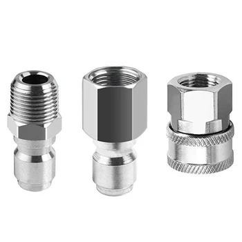 

High Pressure Washer Car Washing Water Lance 3/8 NPT Male Female Quick Connector Stainless Steel High-Quality Materials