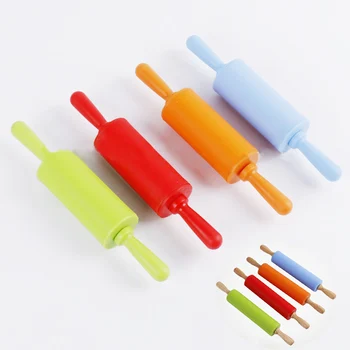 

2 sizes Fondant Rolling Pin DIY Baking Kitchen Tools Dough Roller Decorating Silicone Plastic Home Dining Bar Non-Stick