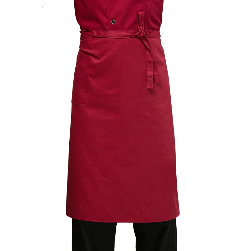 Apron Унисекс шеф-повар куртка длина рукава: длинный рукав Для мужчин Для женщин Кроссовер китель повара форма для официантов ресторана Кухня Бейкер одежда - Цвет: Apron