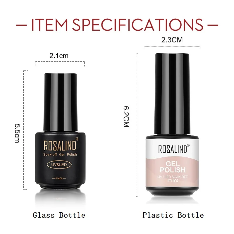 ROSALIND Nail Gel Polish Neon Luminous Hybrid Varnish Manicure Semi Permanent UV Gel Nail Art Base Top Coat Gel Nail Polish New