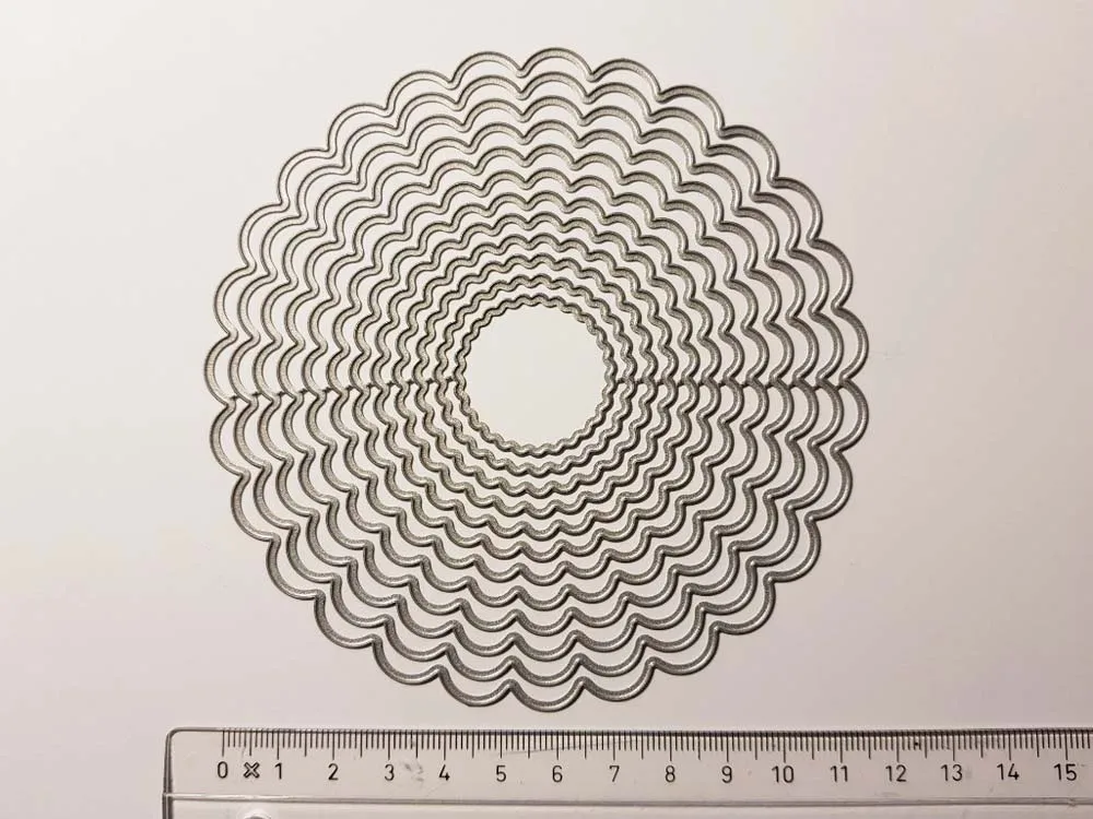 Волнистая круглая рамка металлический трафарет для скрапбукинга DIY Фотоальбом