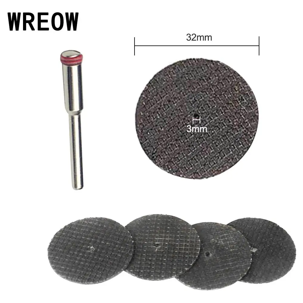 

10pcs/set 32mm Metal Cutting Disc Grinder Rotary Tool Kit Resin Circular Saw Blade Wheel Cutting Sanding with 2pc Mandrel tools