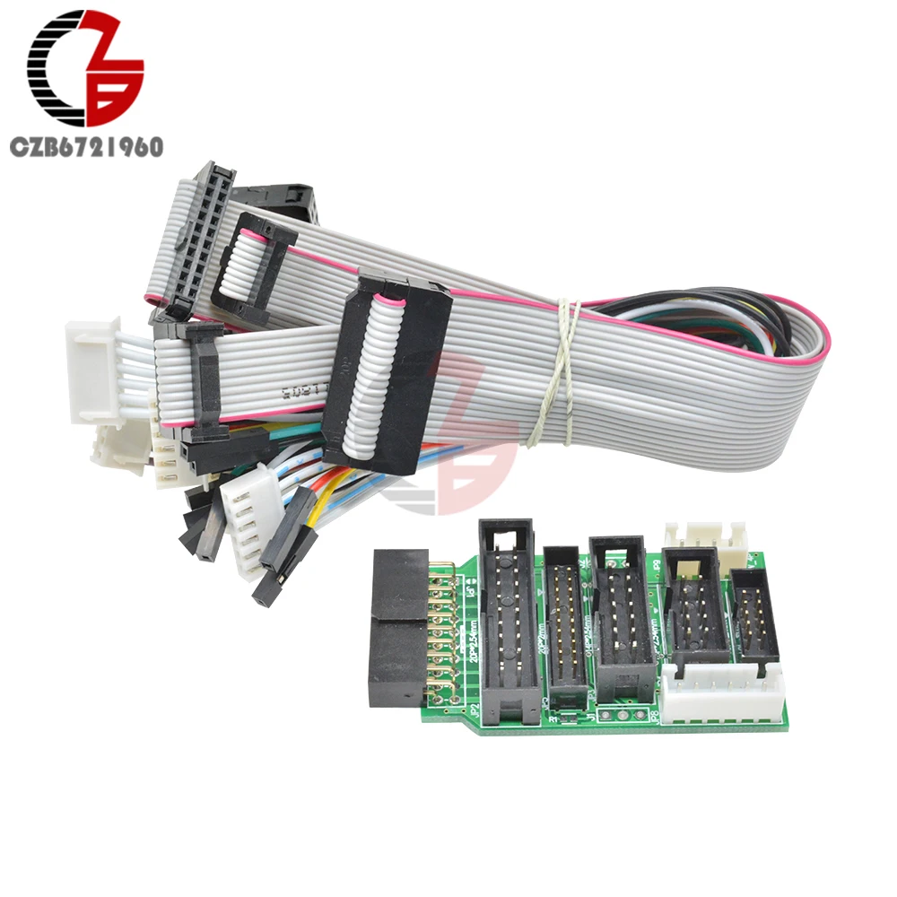Эмулятор V8 JTAG адаптер конвертер доска для системы управления освещением с 8 шт. 4/6/10/20 контактный кабель Dupont провод линии передачи данных
