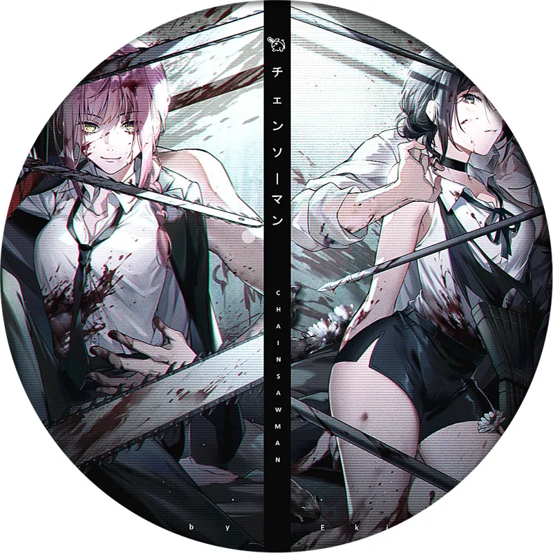 Anime Chainsaw Man Badge Makima Brooch Pin Cosplay Badges For Cloth Backpack Cosplay Anime Accessories