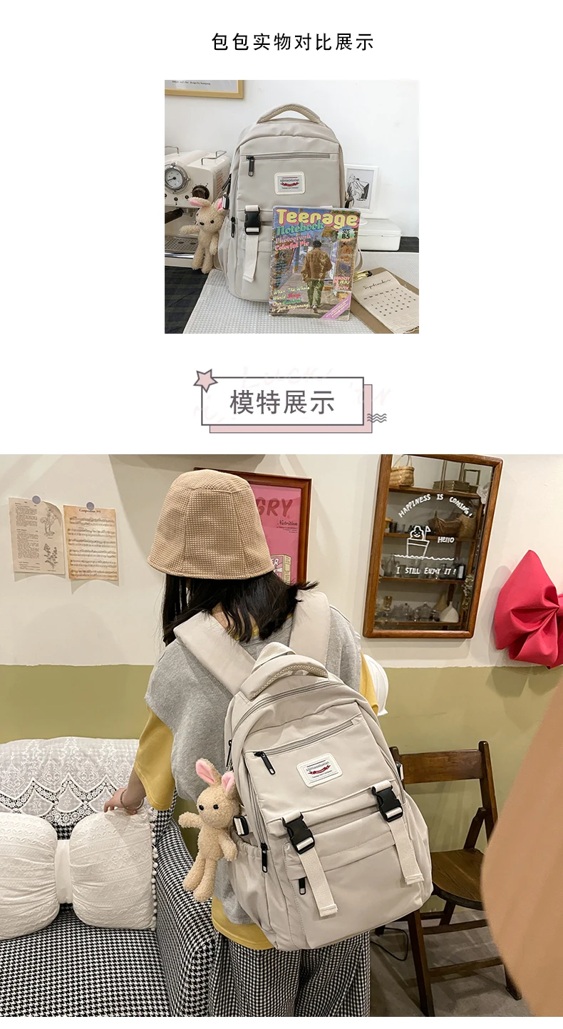 stylish backpacks for teenage girl 2021 New Waterproof Nylon Women Backpack Korean Japanese Fashion Female Students Schoolbag Multilayer Simple Sense Travel bag stylish sling bags