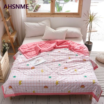 

AHSNME 150x200/200x230cm Summer Quilt Polyester Washed Cotton Quilt Special Wrinkle Craft Super Soft Summer Fall Simple Sleep