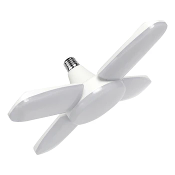 

60W LED Foldable Garage Light E27 Workshop Ceiling Lights Fixture Deformable Lamp Lampen Industrieel AC 85-265V(White)