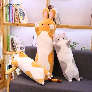 

Lovely Plush Animals Cat Rabbit Long Soft Gift Creative Office Lunch Break Nap Sleeping Pillow Cushion Plush Stuffed Gift Doll