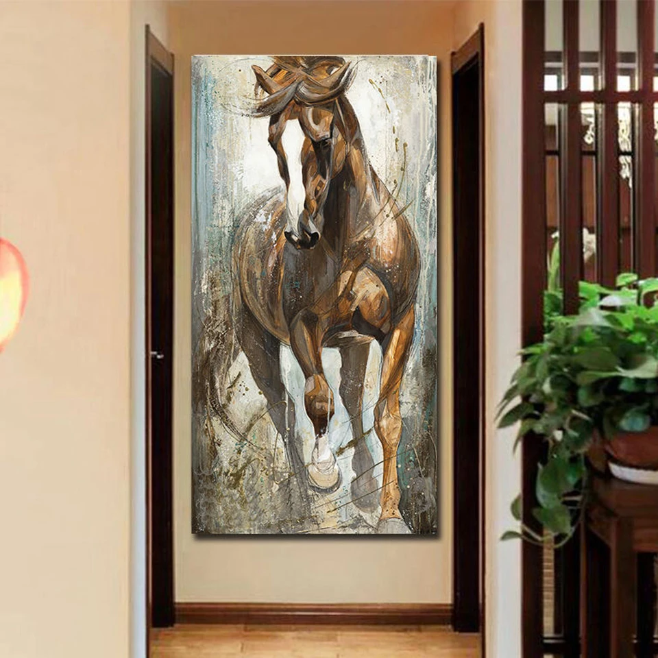 Five Horses In Desert Diamond Painting 