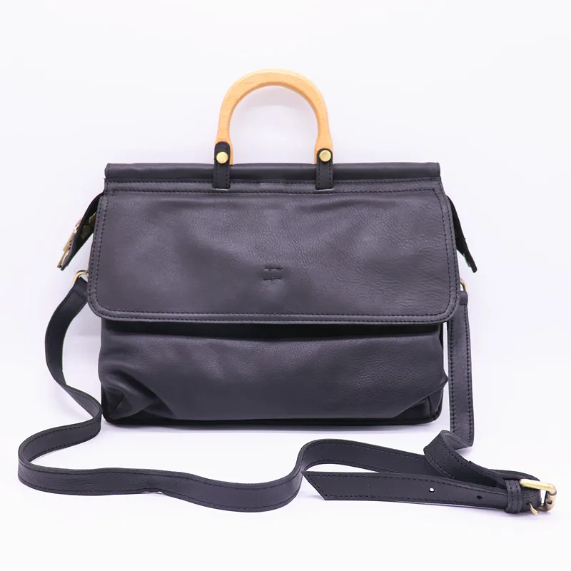 

Top-Handle Bags Women Genuine Leather Handbags Fashion Office Work Tote Black Crossbody Bags For Ladies Shoulder Bag Satchel