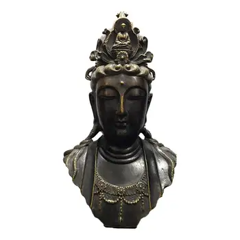 

LaoJunLu Pure Copper Guanyin Avatar Imitation antique bronze masterpiece collection of solitary Chinese traditional style