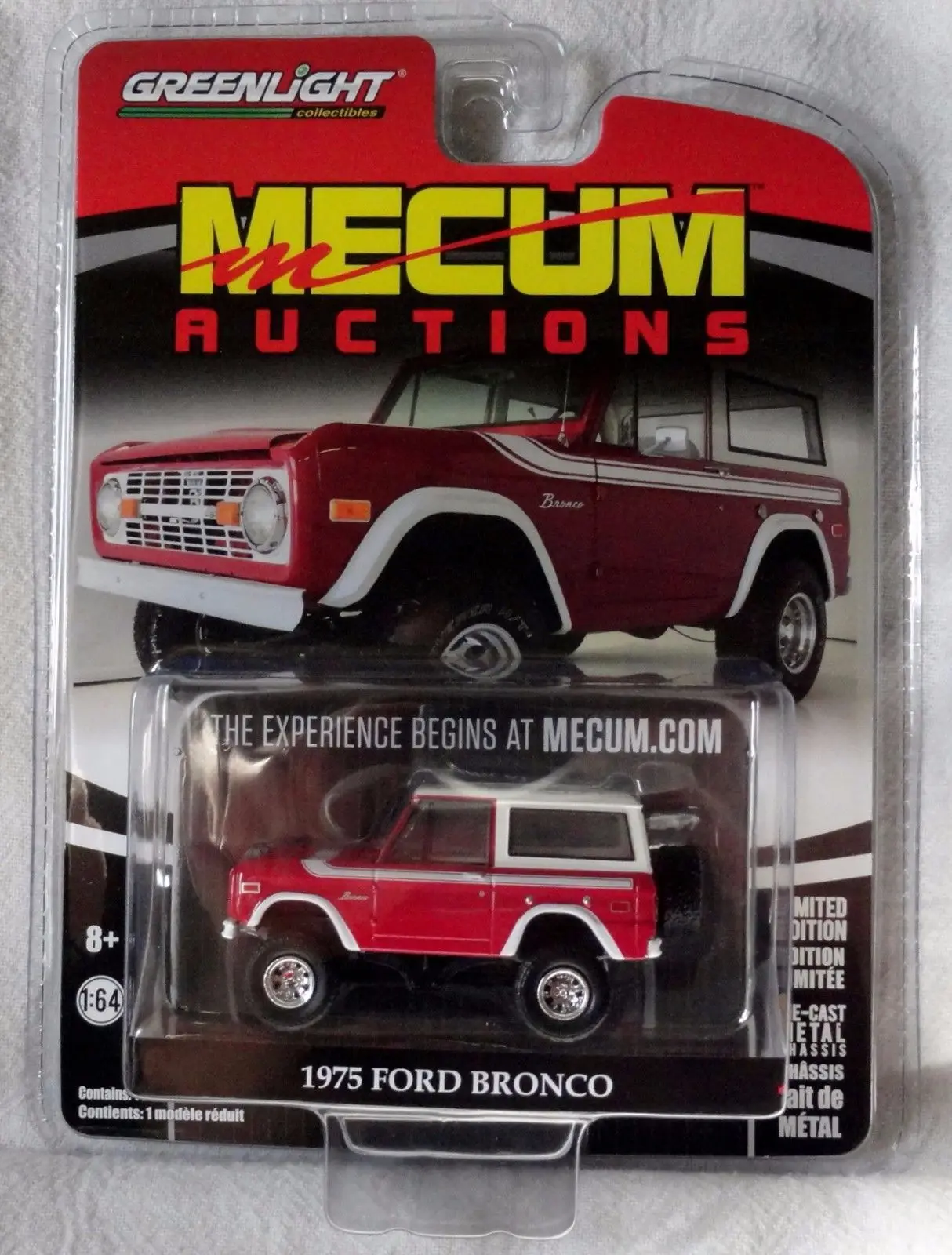 GL 1:64 1975 Ford Bronco сплав модель автомобиля литье под давлением металлические игрушки