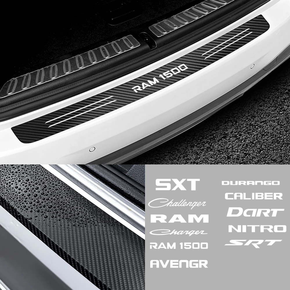 Наклейки из углеродного волокна для заднего бампера автомобиля Dodge SXT Challenger RAM 1500