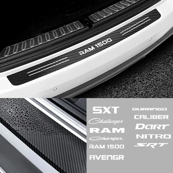 

Car Tail Trunk Rear Bumper Carbon Fiber Stickers for Dodge SXT Challenger RAM 1500 Chargr Avengr Durango Caliber Dart Nitro SRT