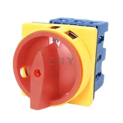 

On-Off 2 Postions 6 Screw Terminals Control Rotary Cam Switch AC 380V 63A