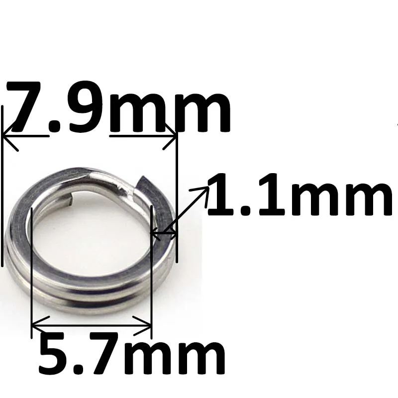 1000 шт. Нержавеющая сталь Разделение кольцо Диаметр от 4 мм до 12 мм сверхмощный рыболовный двойное кольцо рыболовные аксессуары