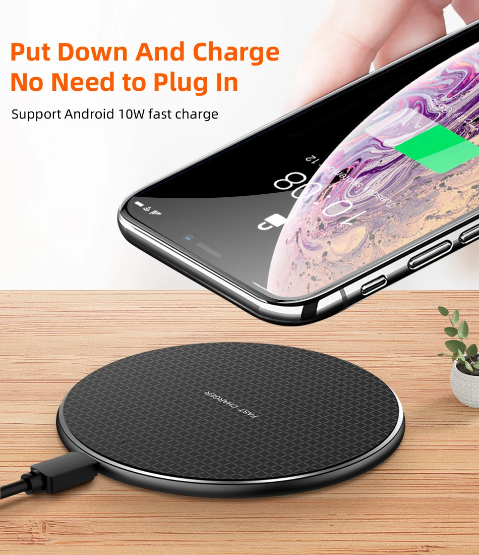10 Вт Быстрое беспроводное зарядное устройство для samsung Galaxy S9 huawei Xiaomi USB Qi зарядное устройство для iPhone XS Max X Беспроводное зарядное устройство для телефона