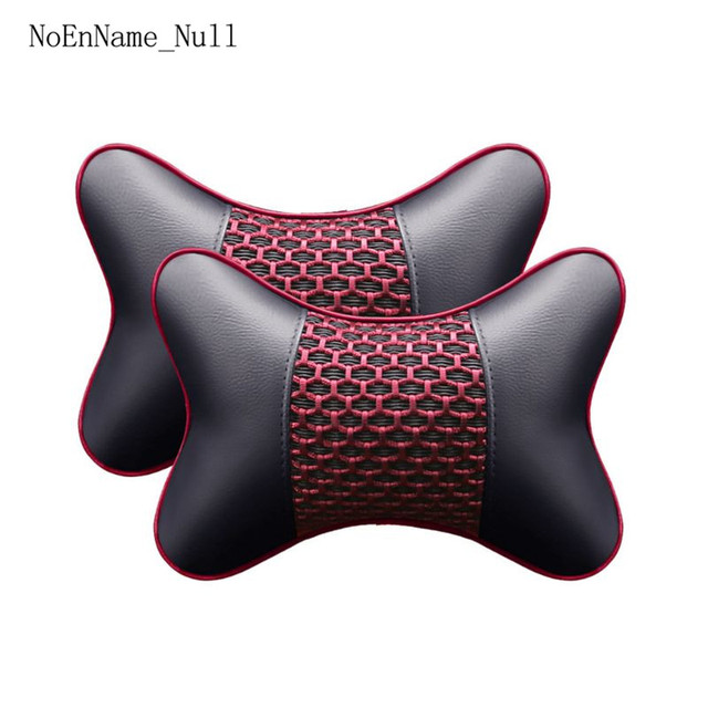 Artificial Leather Car Pillow Protection Neck Car Headrest Comfortable Auto Supplies Safety Breathable Neck Pillows